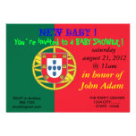 Baby Shower Invitation with Flag of Portugal