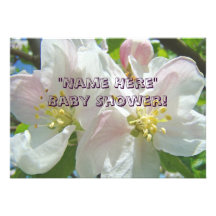 Baby Shower Invitations Cards Apple Blossoms