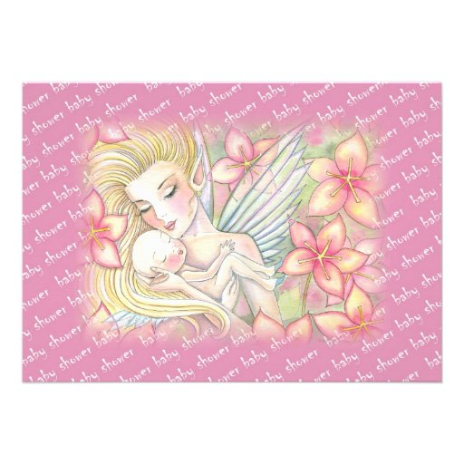 Baby Shower Invitations Invites Fairy and Baby