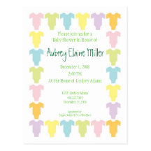 Baby Shower Invitations Postcards