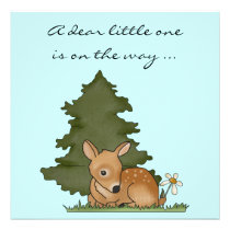 Baby Shower Invite Fawn Deer Cartoon Nature invitations