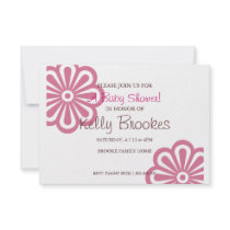 Baby Shower Invite | Flowered I |pnk
