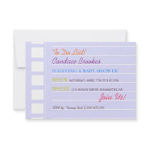 Baby Shower Invite | To Do |blu