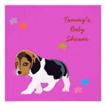 Baby Shower Invite with Pop Art Dog
