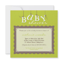 BABY SHOWER INVITES :: baby letters 2SQ