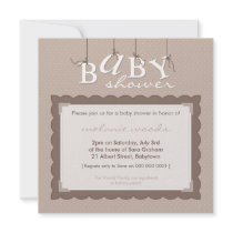 BABY SHOWER INVITES :: baby letters 3SQ