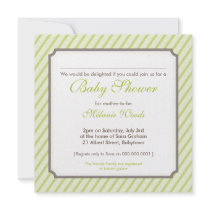 BABY SHOWER INVITES :: candy stripes 4SQ