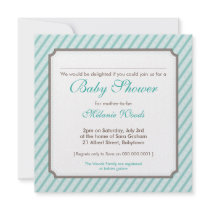 BABY SHOWER INVITES :: candy stripes 7SQ