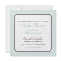 BABY SHOWER INVITES :: candy stripes 8SQ