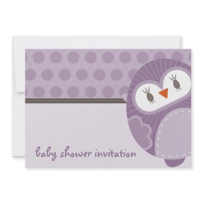 BABY SHOWER INVITES :: dancing owl 1L by simplysweetart