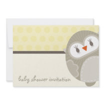 BABY SHOWER INVITES :: dancing owl 6L