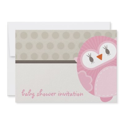 BABY SHOWER INVITES :: dancing owl 7L by simplysweetart