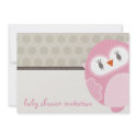 BABY SHOWER INVITES :: dancing owl 7L invitations