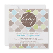 BABY SHOWER INVITES :: fizzy spots 5SQ