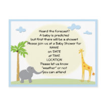 baby Shower Jungle Postcard Invitation
