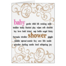 Baby Shower Pink Card