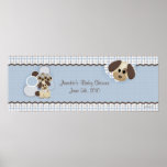 Baby Shower Puppy Banner Poster