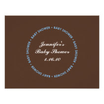Baby Shower Registry Card - Brown and Blue invitations