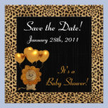 Baby Shower Save the Date Cheetah Print invitations
