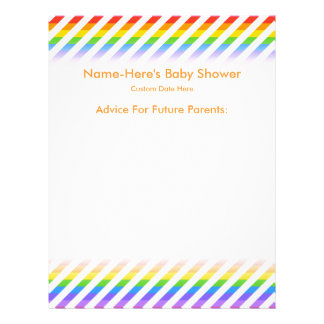 Baby Shower Letterhead, Custom Baby Shower Letterhead Templates