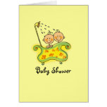 Baby shower (twins) greeting card