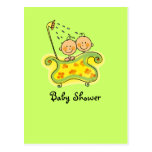 Baby shower (twins) postcard