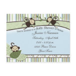Baby Shower with Monkeys,Stripes and Circles Post Card