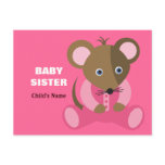 Baby Sister Baby Mouse in Pink Sleeper Post Card