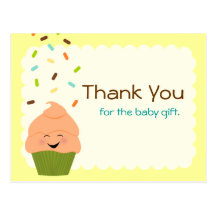 Baby Sprinkle Thank You Gender Neutral Post Card