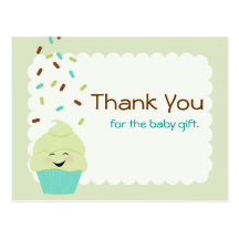 Baby Sprinkle Thank You Gender Neutral Post Cards