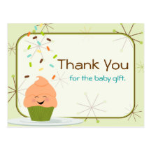 Baby Sprinkle Thank You Gender Neutral Postcard