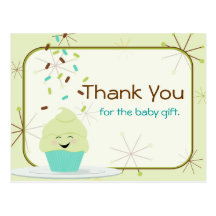 Baby Sprinkle Thank You Gender Neutral Postcards