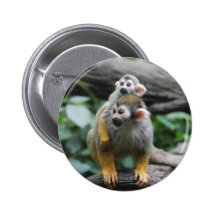Baby Squirrel Monkey  Button