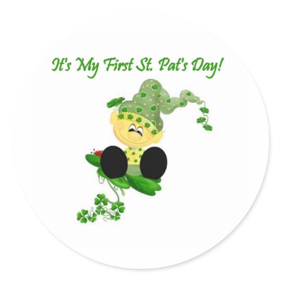 Baby St. Patrick's Day Stickers by st_paddys