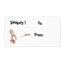 Baby Stinkefy!-christmas label labels