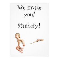 Baby Stinkefy!-invitation invitations