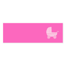 Baby Stroller. Light Pink and Bright Pink. Business Card Templates