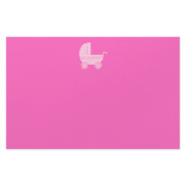 Baby Stroller. Light Pink and Bright Pink. Stationery Paper