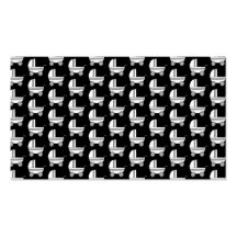 Baby Stroller Pattern in Black and White. Business Card Templates