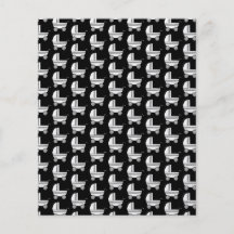Baby Stroller Pattern in Black and White. Flyer Design