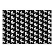 Baby Stroller Pattern in Black and White. Invite