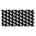 Baby Stroller Pattern in Black and White. Personalized Photo Card