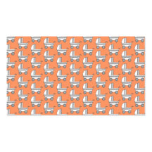 Baby Stroller Pattern on Orange. Business Card Template