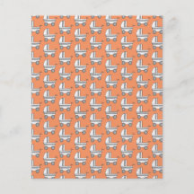 Baby Stroller Pattern on Orange. Custom Flyer