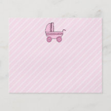 Baby Stroller. Pink on Light Pink Stripes. Custom Flyer
