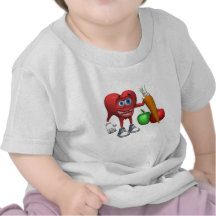 Baby T Shirt-Health Heart Fruits and Veggies