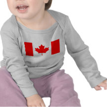 Baby T-Shirt with Flag of Canada
