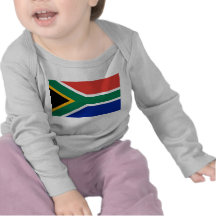 Baby T-Shirt with Flag of South Africa