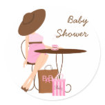 Baby Tea Round Stickers