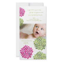 Baby Thank You Hot Pink & Green Blooms